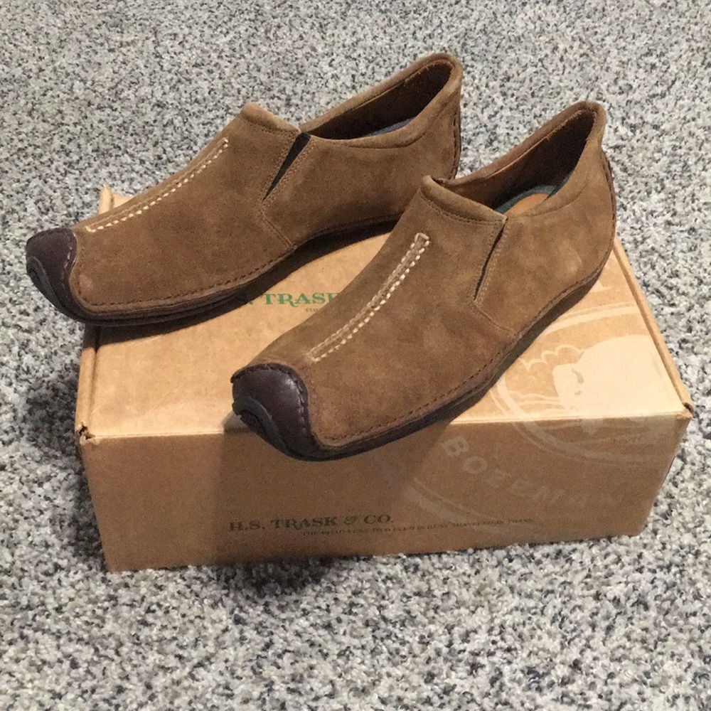 H.S. Trask & Co. 9.5 M Womens Journey Maracca Suede Brown Shoes
